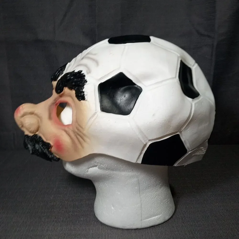 Vintage Totally Ghoul Halloween Mask Soccer Full Head Rubber Vinyl Mask NSL FIFA